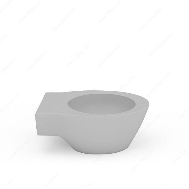 圆形洗漱池3D模型
