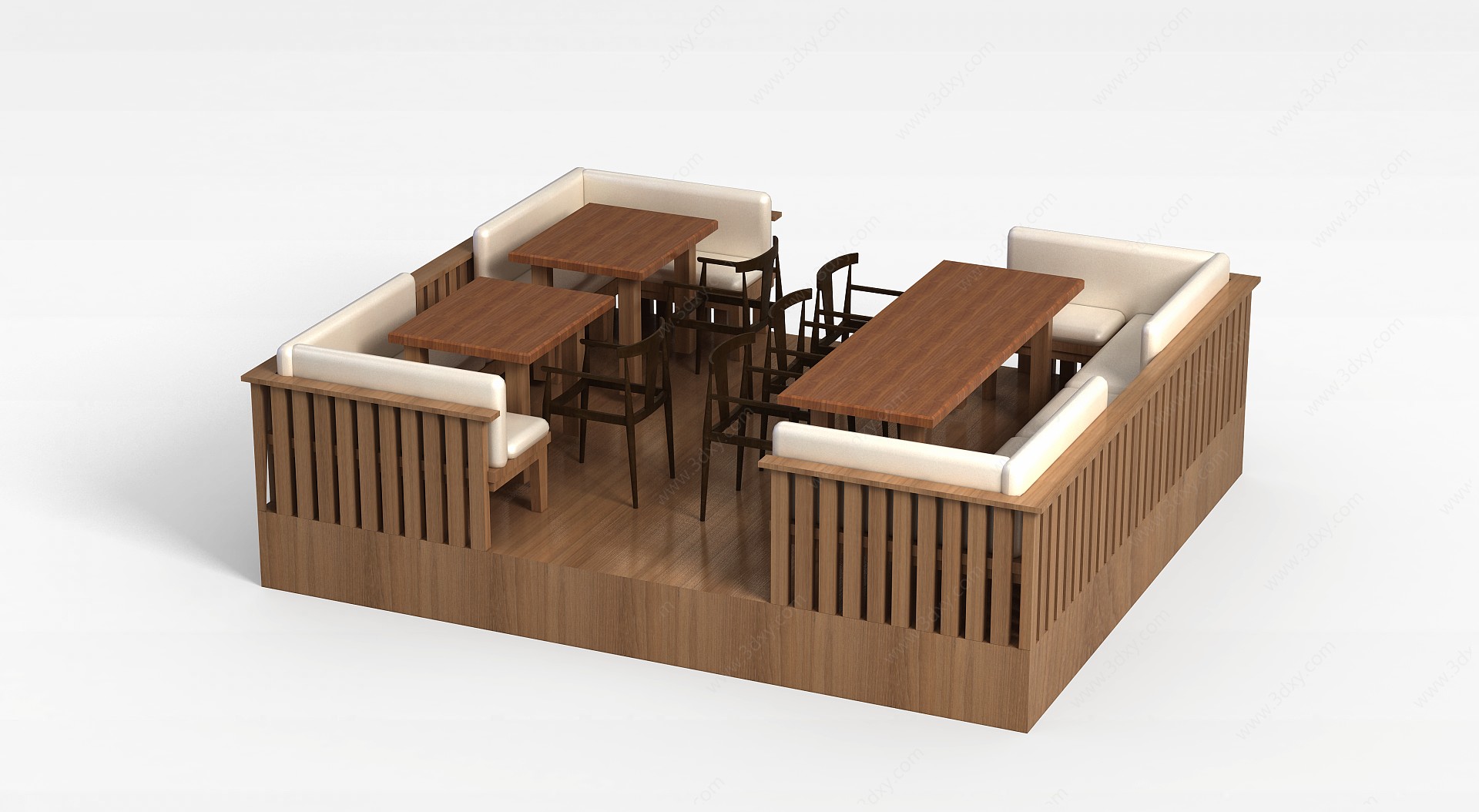 现代米色沙发3D模型
