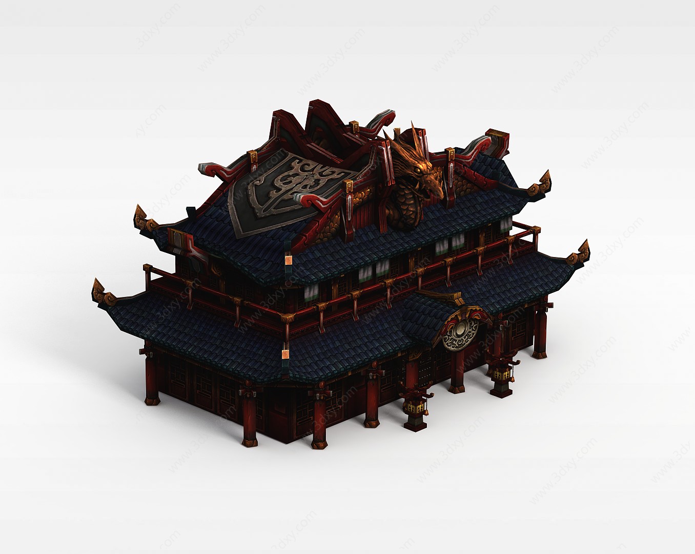 中式复古建筑3D模型