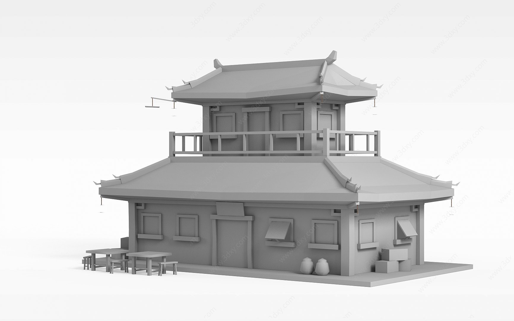 复古楼房3D模型