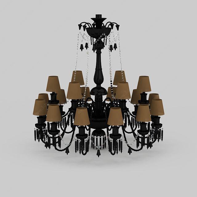 豪华客厅吊灯3D模型