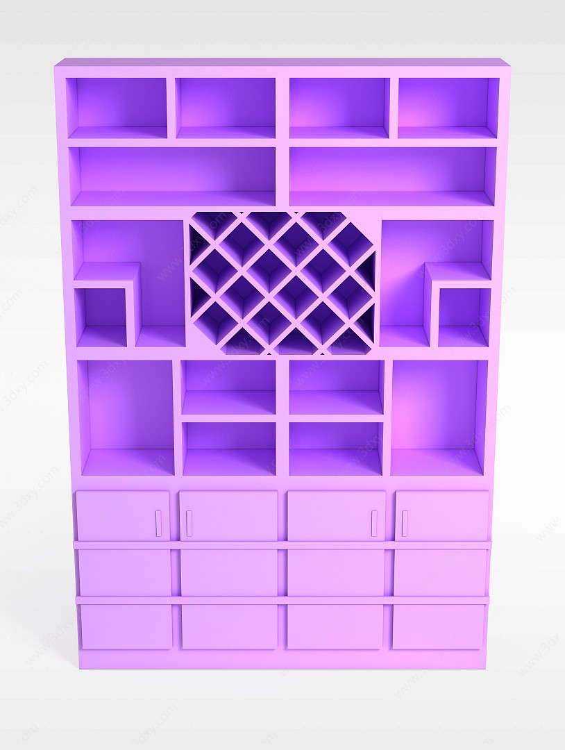 紫色柜子3D模型