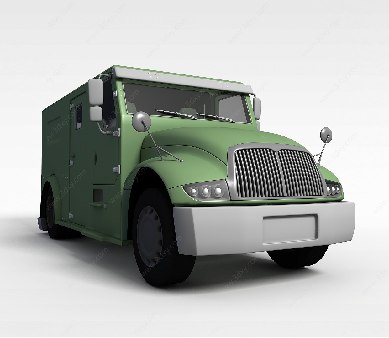 绿色卡车3D模型