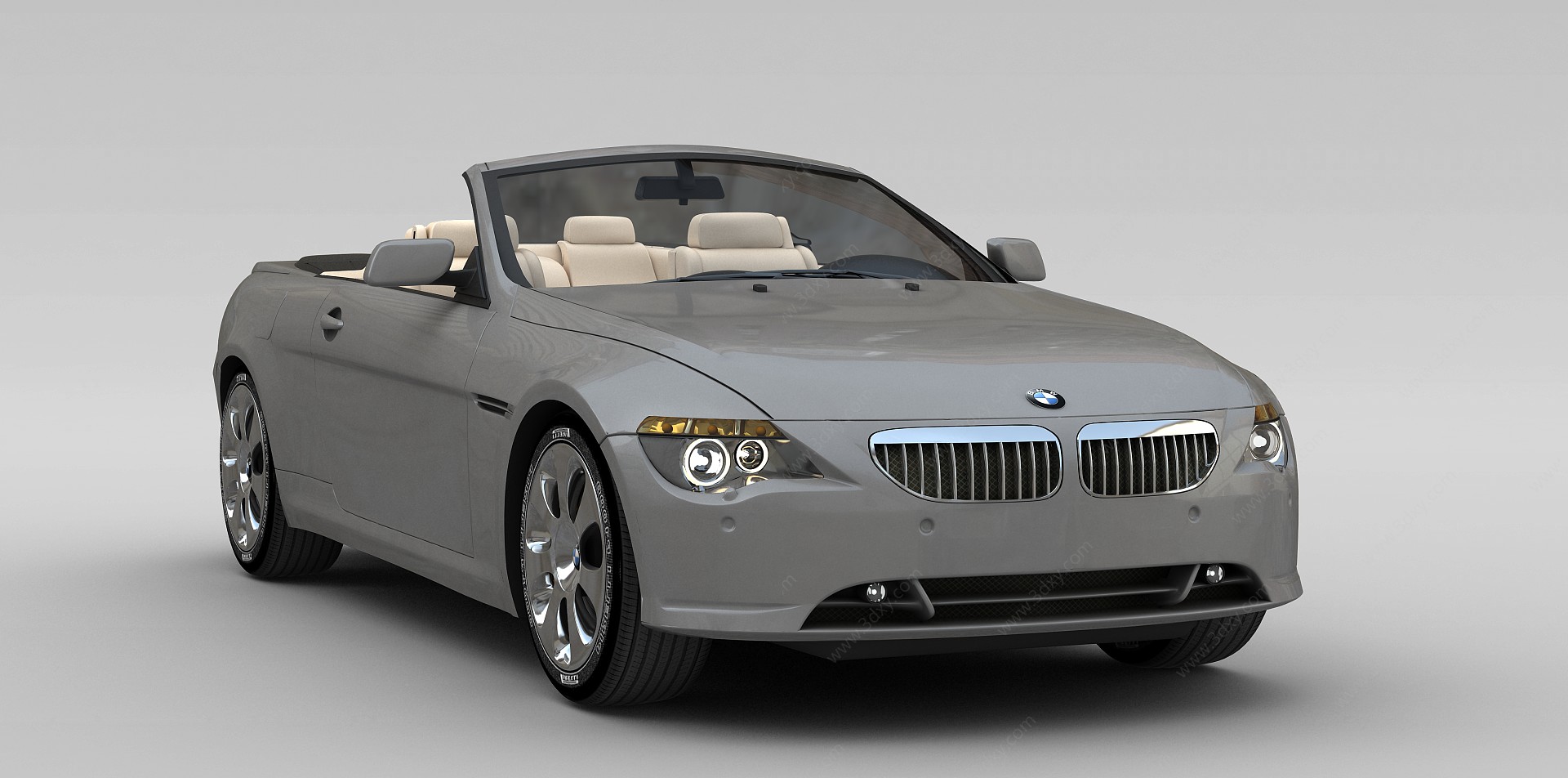 高档灰色跑车3D模型