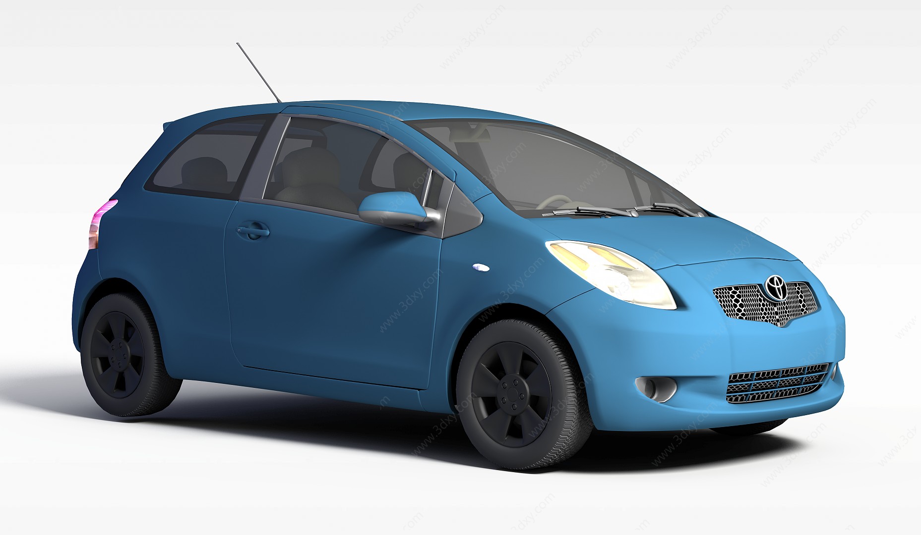 蓝色丰田汽车3D模型