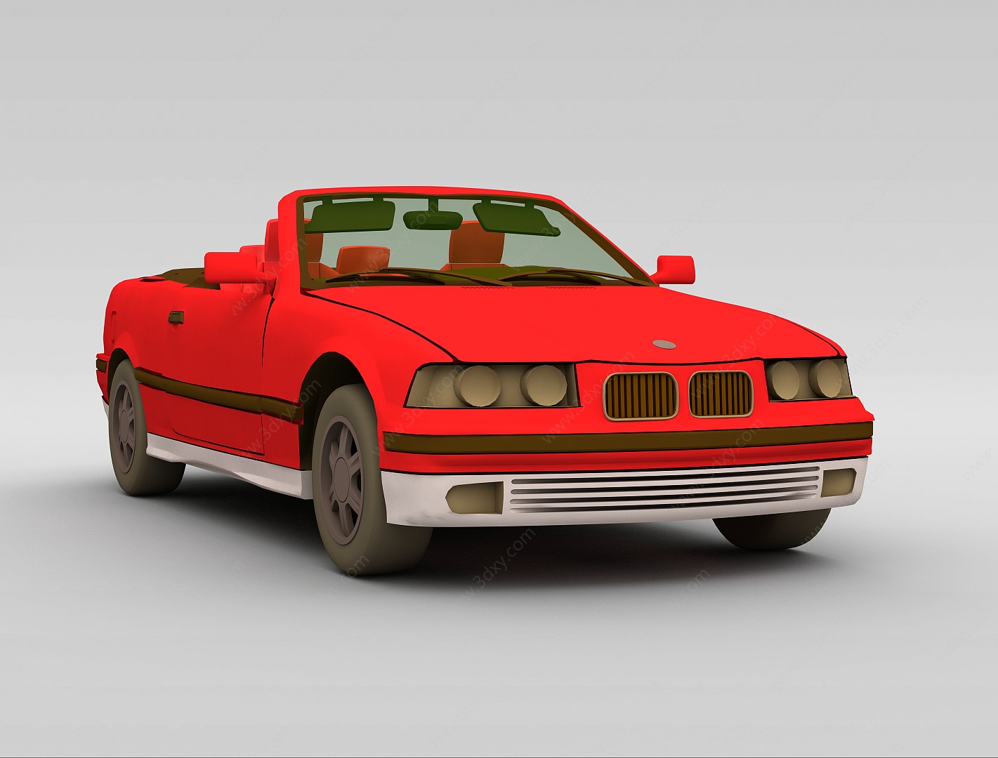 高级红色跑车3D模型