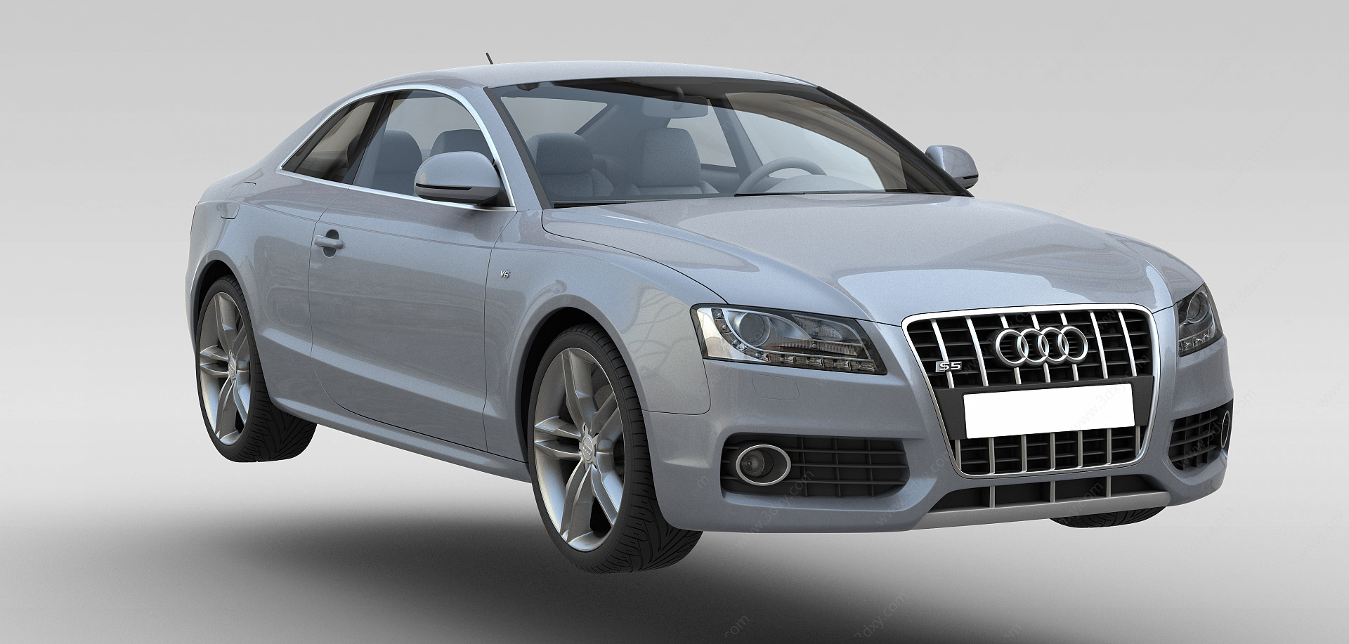 银灰色汽车3D模型