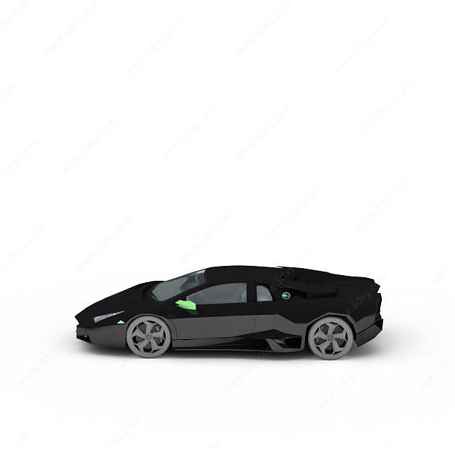 黑色轿车3D模型