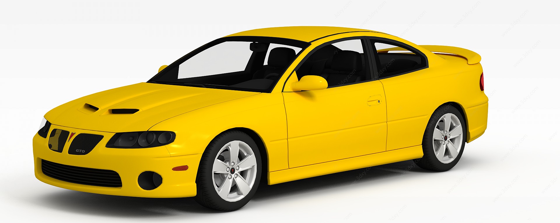 黄色高级汽车3D模型