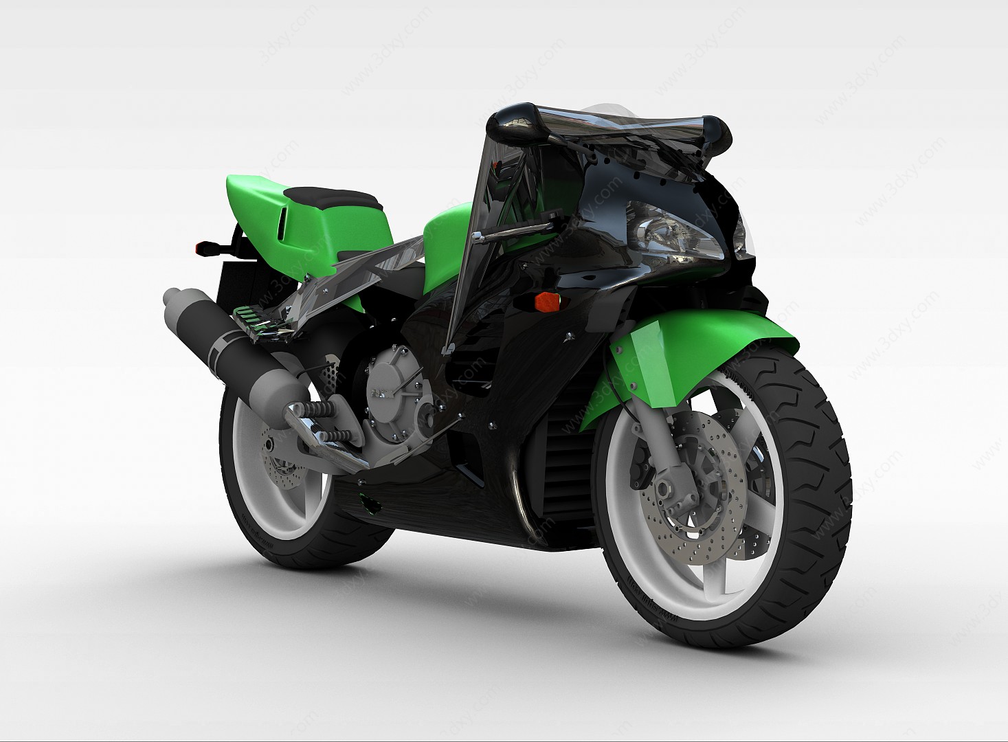 双轮机动车3D模型