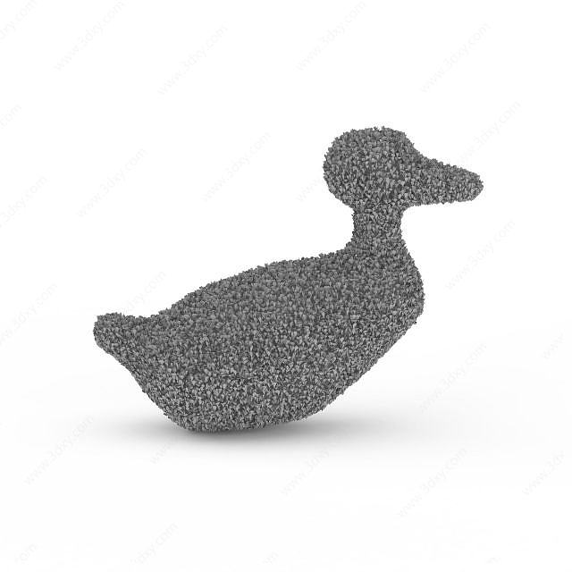 鸭造型园艺3D模型