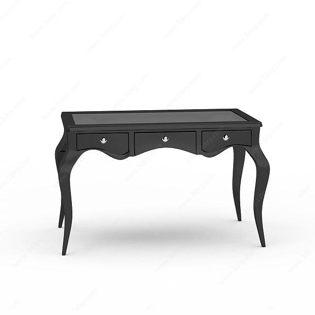 中式木质桌子3D模型