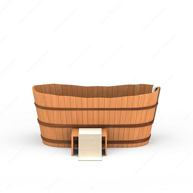 木质浴缸3D模型