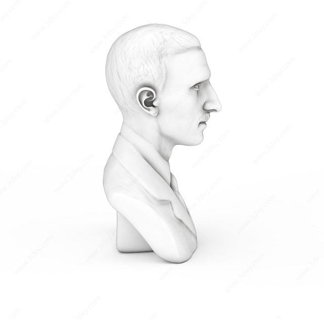尼古拉特斯拉人物雕塑3D模型