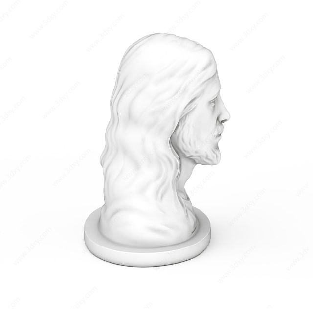 耶稣石膏体雕塑3D模型