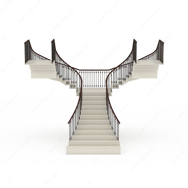 复合式楼梯3D模型