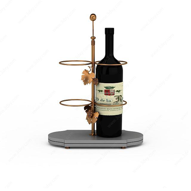 简易红酒架子3D模型