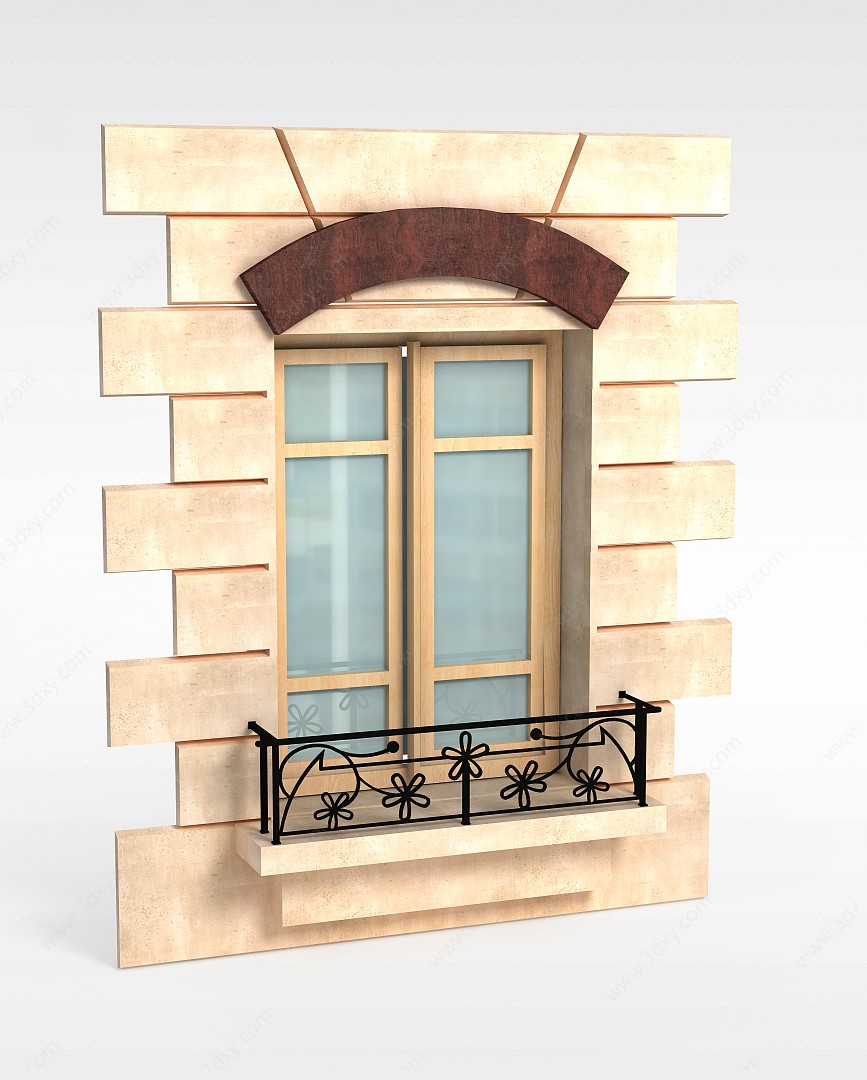 欧式窗户3D模型