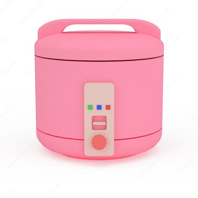 粉色电饭锅3D模型
