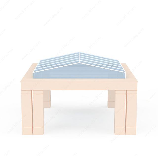 木制凉亭3D模型