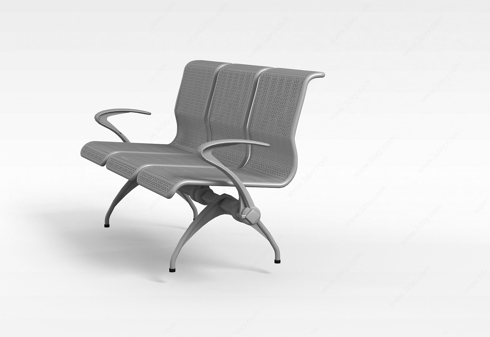 灰色休闲椅3D模型