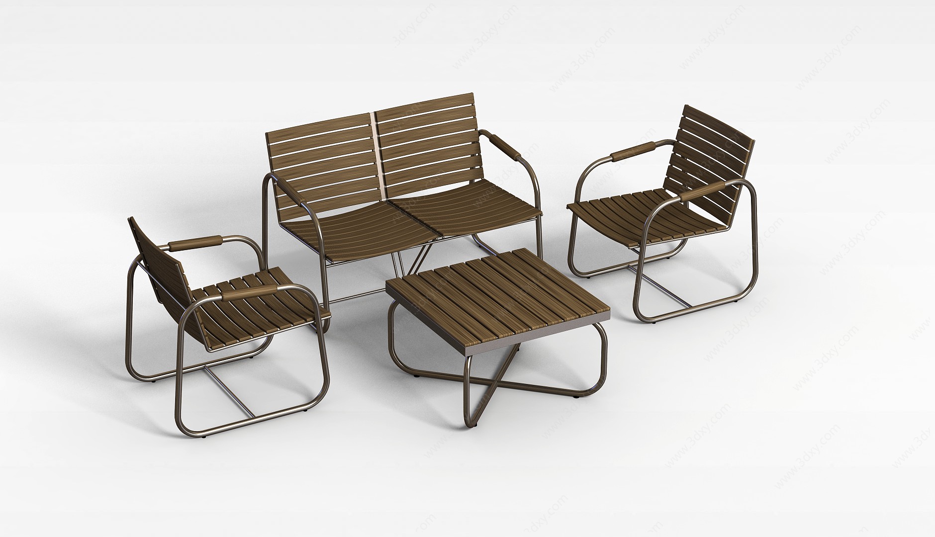 室外休闲桌椅3D模型
