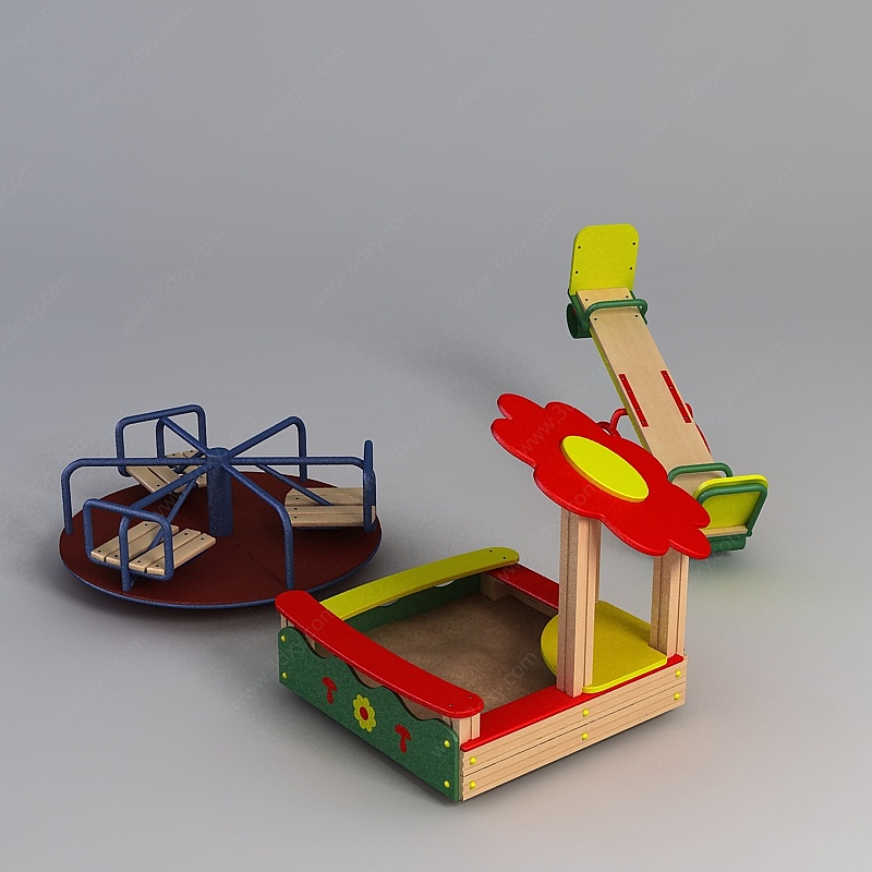 公园儿童设施3D模型