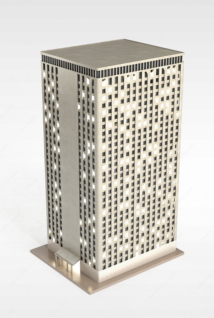 现代酒店大楼3D模型