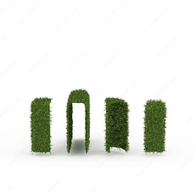 绿化模块3D模型