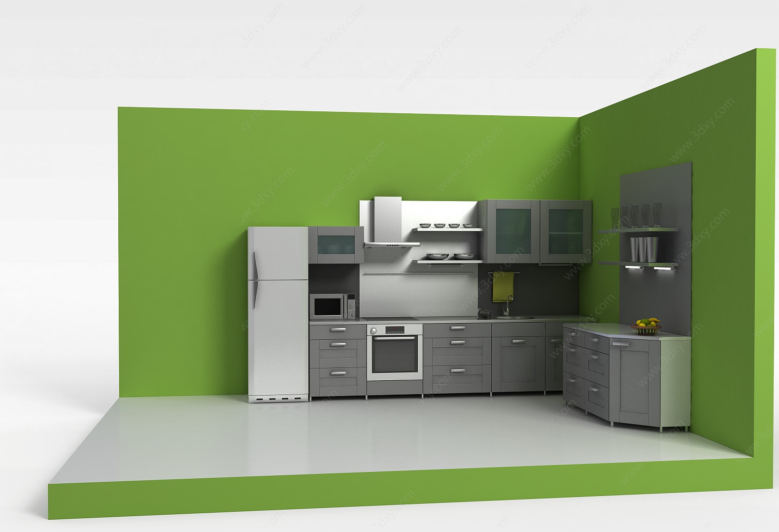 厨柜组合3D模型