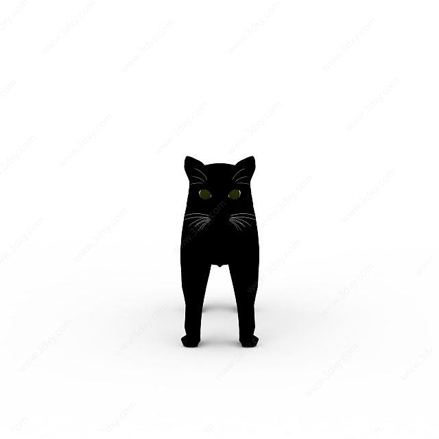 黑猫3D模型