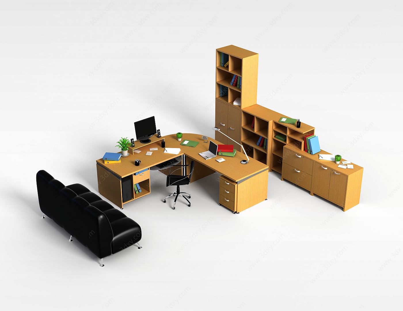 现代办公家具3D模型