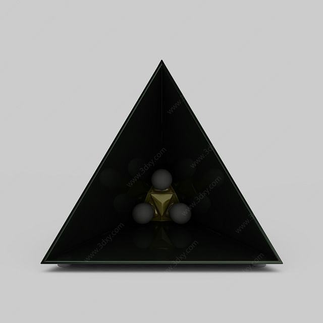 三角形吊灯3D模型