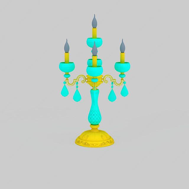 欧式蜡烛台3D模型