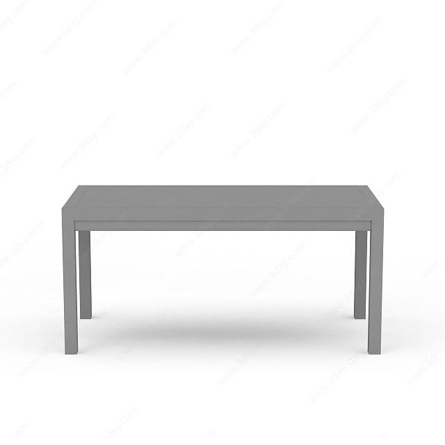 现代长方形桌子3D模型