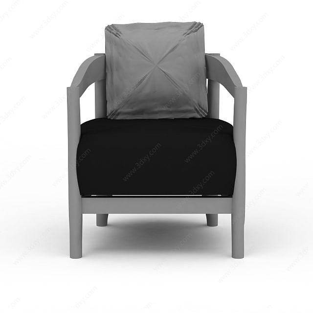 欧式木制椅子3D模型