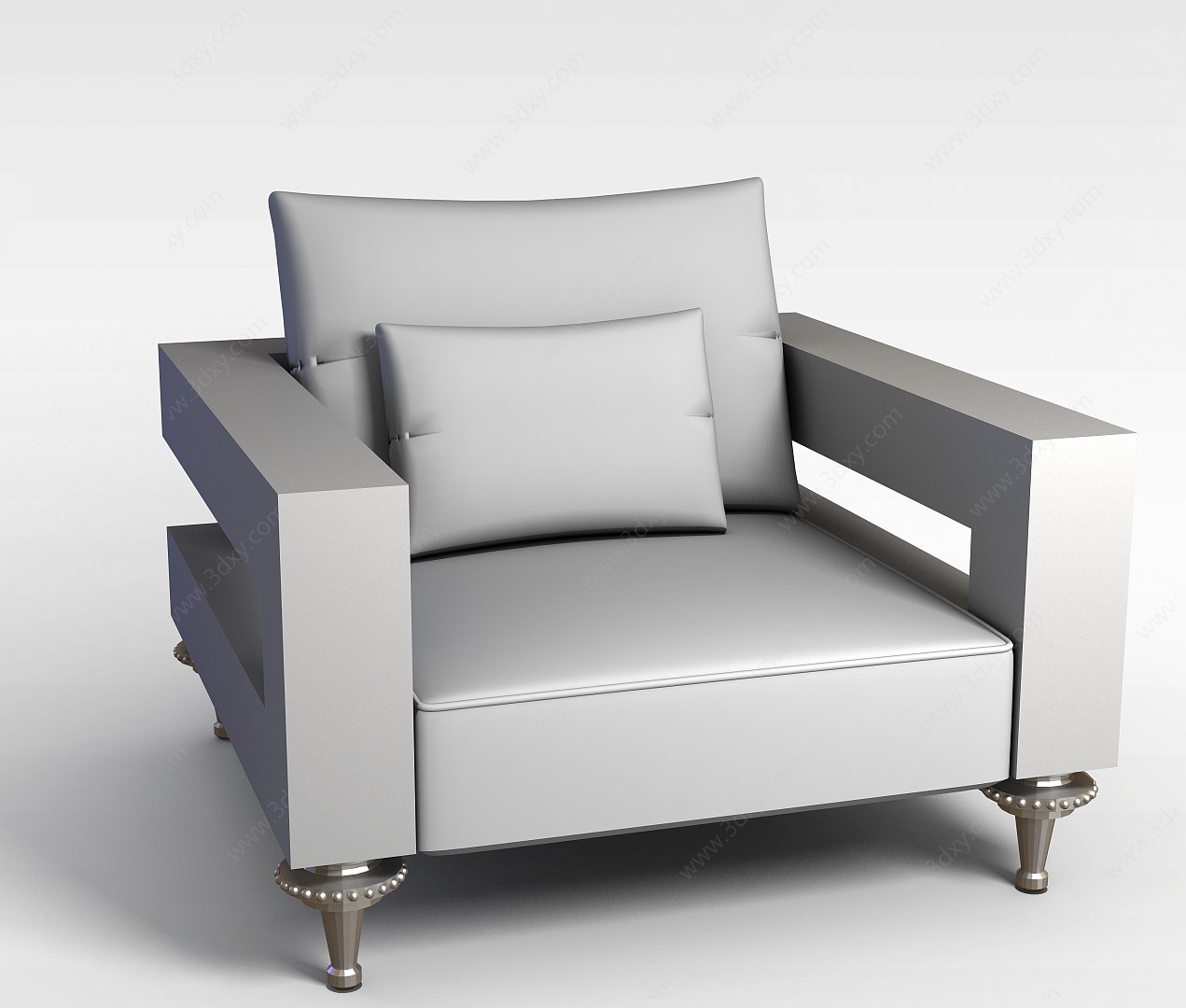 简约单人沙发3D模型