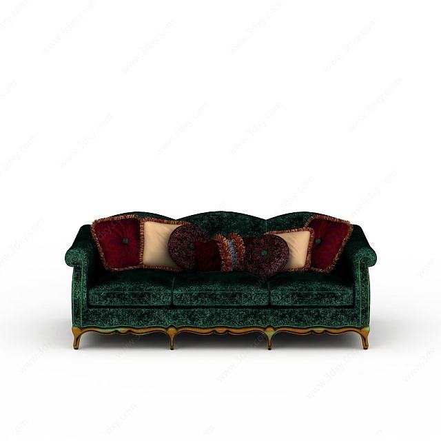 欧式复古沙发3D模型