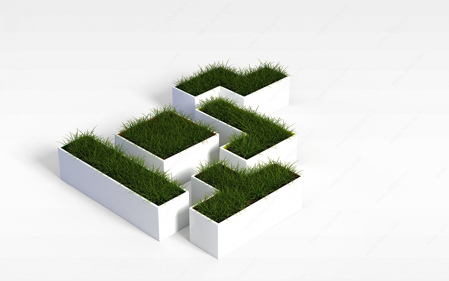 草堆盆栽植物3D模型