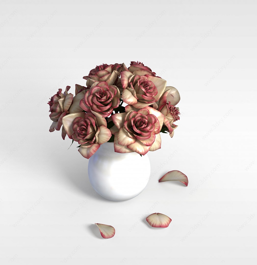 破败花朵3D模型