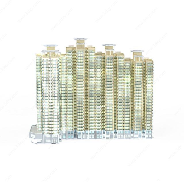 建筑楼群3D模型