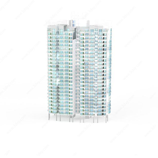 公寓式住宅3D模型