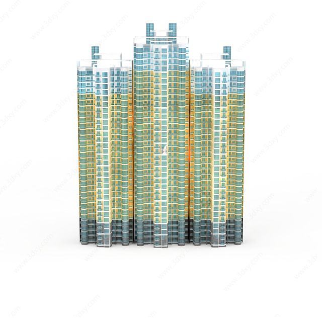单元住宅楼3D模型