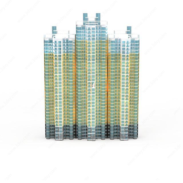 现代住宅建筑3D模型