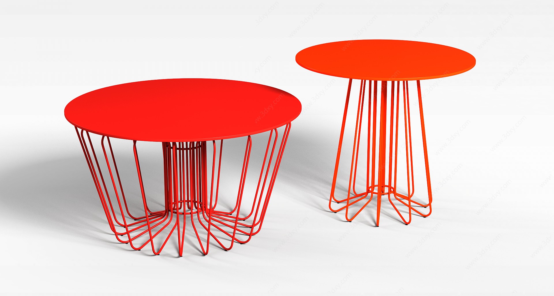 简约红色桌子3D模型