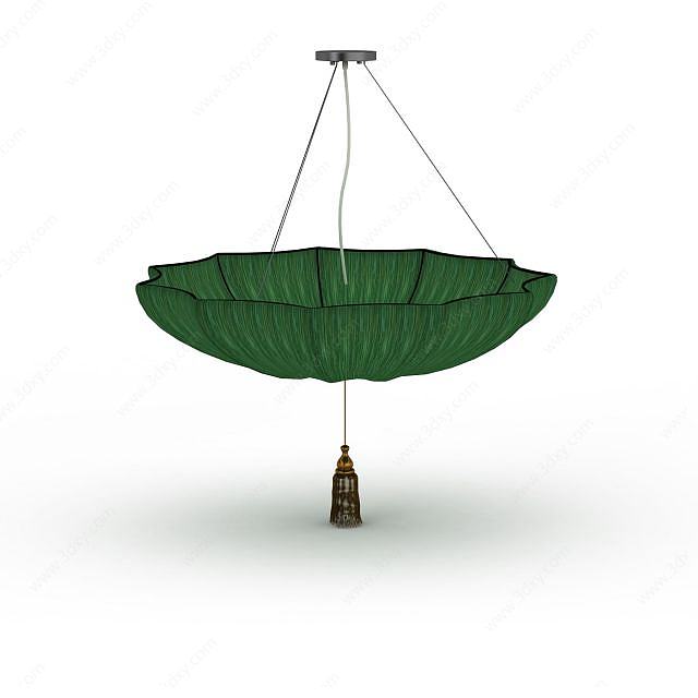 绿色荷叶吊灯3D模型