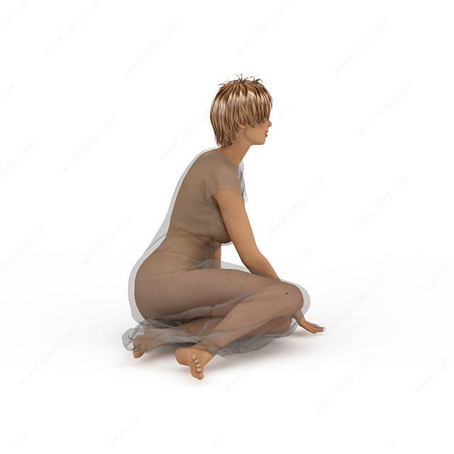 黄发女人3D模型