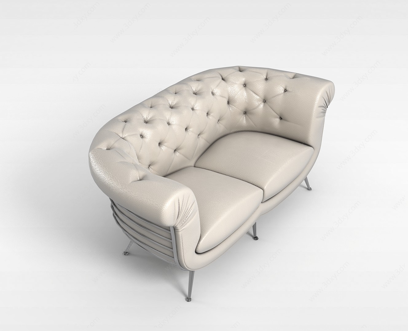 银色沙发3D模型