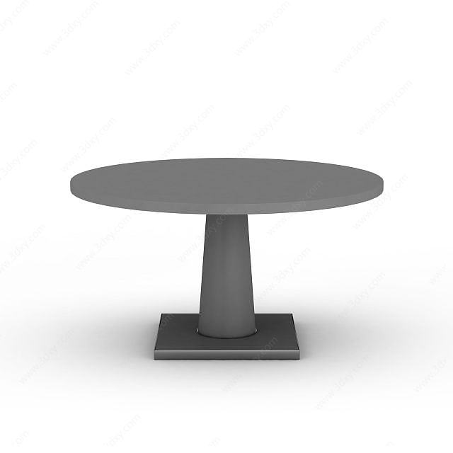 现代办公圆桌3D模型