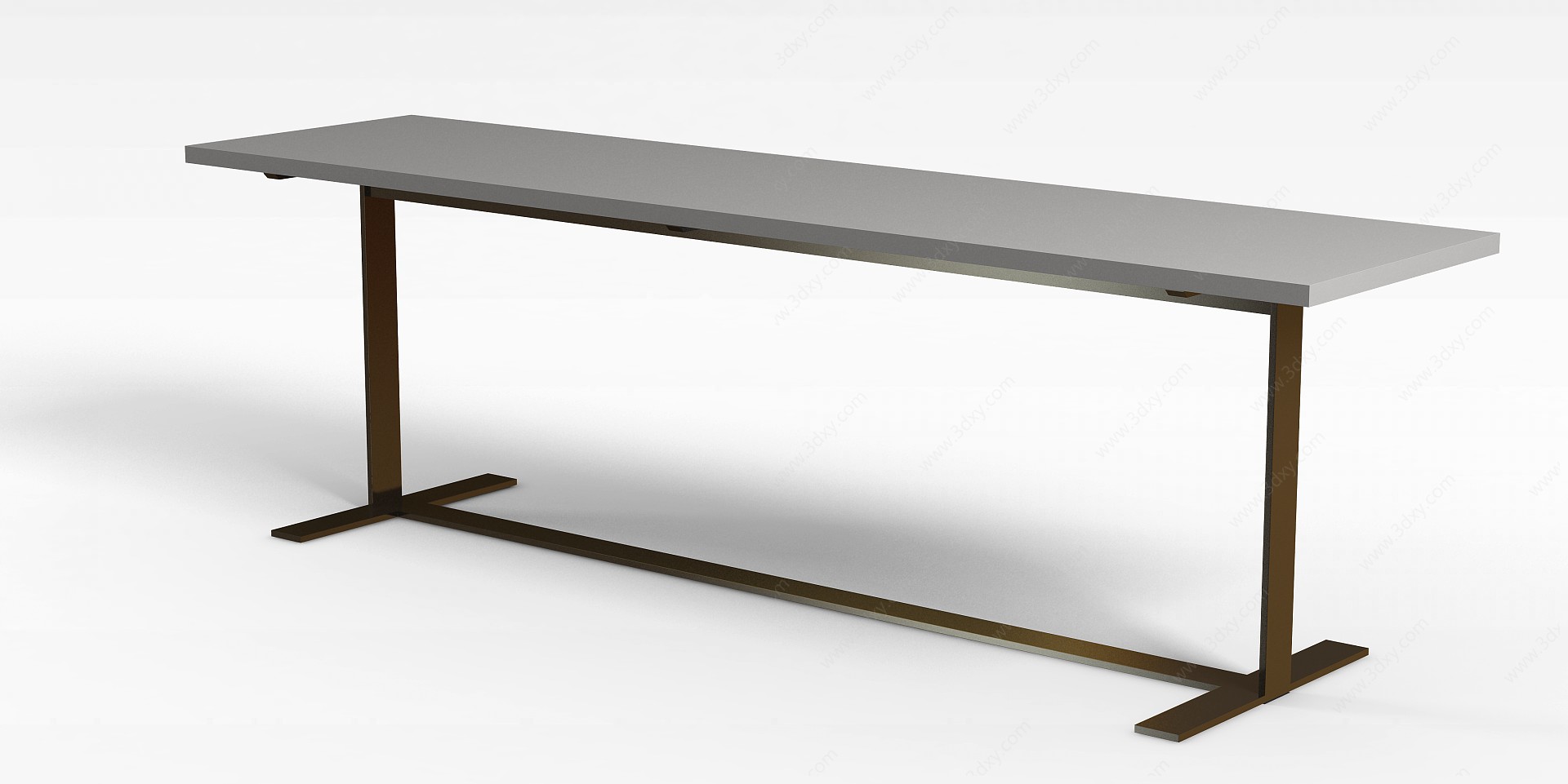 灰色长桌3D模型